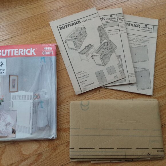 Vintage Baby Nursery Sewing Pattern Butterick 4689 UNCUT Retro 1980s - Picture 9 of 10